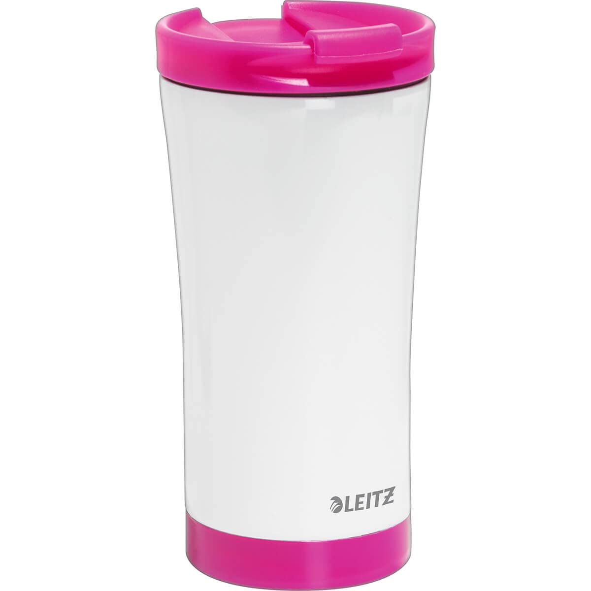 Leitz WOW Travel Mug, Stainless Steel, Thermal Insulation for Hot and Cold Beverages, Reusable - Pink