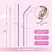 REUSABLE METAL STRAW SET - ONE OCEAN STRAWS Pink Stainless Steel 10.5