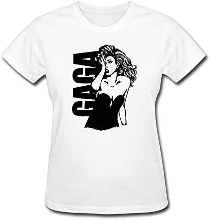 LongRVEA Wo'men's Gaga Drawing Shirt XX-Large White Apparel