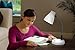 Verilux Tazza Natural Spectrum Desk Lamp, Adjustable EasyFlex Gooseneck, in-Base USB Charging Port, 2 Prong Outlet