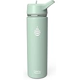 Clearly Filtered Water Bottle | Removes 220+ Contaminants, Double-Wall Insulated Stainless Steel, BPA/BPS Free, Phthalate Free, Filters Flouride Lead Chlorine (20oz, Mint)