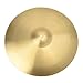 Kuyal 16-Inch Crash Cymbal，0.7mm Copper Alloy Crash Cymbal for Drum Set- Golden (Crash Cymbal)