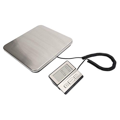 200KG 440lb Industrial Digital Postal Scale, MOCCO Heavy Duty Stainless Steel Large Platform with Weighing Indicator Powered by Batteries or AC Adapter for UPS USPS Floor Bench Office Weight - Thumbnail 2