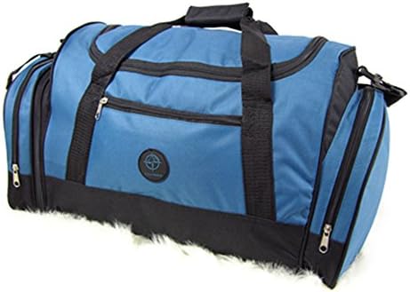 Fashion Essentials -Travel Luggage Cargo Velcro handle binding Holdall Duffle Bag (BLUE)