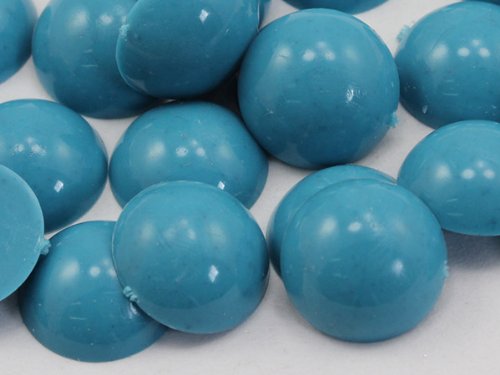 KraftGenius Allstarco 200PCS Flat Back Acrylic Round Pearl Cabochons Plastic Gems Embellishments Jewelry Craft Costumes Card Invitations Cosplay - 5mm Blue Tourquoise .TQ03