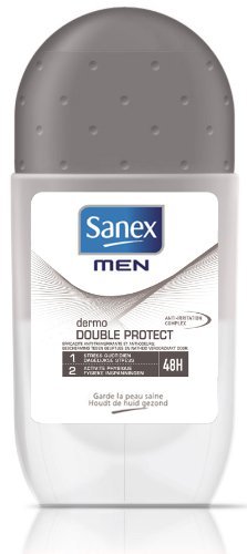 SANEX MEN DOUBLE PROTECT Deo Roll-on - 48h Schutz, Mit Zink, 45 Ml, Dermatologisch Getestet