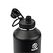 Takeya Actives Insulated Stainless Steel Water Bottle with Spout Lid, 64 Ounce, Onyx