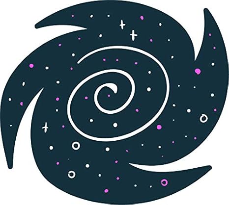 Amazon Com Cool Girly Pink Outer Space Galaxy Cartoon Art Vinyl Sticker Black Hole Automotive
