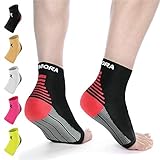 Plantar Fasciitis Foot Compression Sock Sleeves for Men and Women - Relieves Pain - Supports Heel, Arch & Ankle (One Pair) (Black) (Large: 9.8-11.4