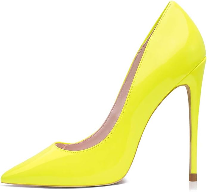 GENSHUO Women's High Heels for Women Classic Pointed Closed Toe Heels Sexy Stiletto Pumps Elegant Classy Wedding Bridal Party Dress Shoes