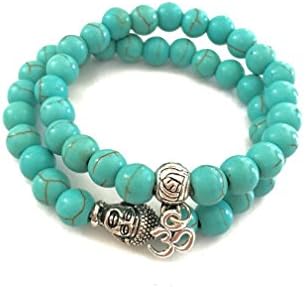 Natural Gemstone Turquoise Beads Yoga Stretchable Bracelet Today's Deal