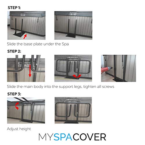 MySpaCover Spa and Hot Tub Hydraulic Cover Lifter, Undermount Removal