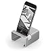 elago® M3 Stand [Silver/Authentic Walnut] - [Premium Aluminum][Hybrid Design][Optimal Angle] – for All iPhones, iPad Mini, Galaxy and Other Smartphones