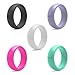 Silicone Wedding Ring for Women. Rubber Wedding Band for Every Day Use - Yoga, Training, Sports, Military, Work, Travel and Outdoor - Teak