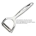 Apolu New Zinc Alloy Fruit Parer - Y-shaped Swivel Peeler- Polished & Heavy-duty Metal Shaving Knife - Practical & Simple Kitchen Gadget, Silver