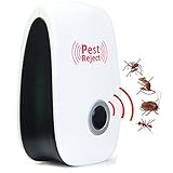 PTee Ultrasonic Pest Repeller (HiTech System) - Effective on Ants, Roaches, Rodents, Flies and Bugs - Safe for Children & Pets