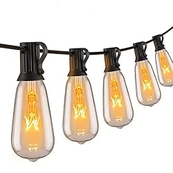 25ft Outdoor String Lights, Patio Hanging Lights