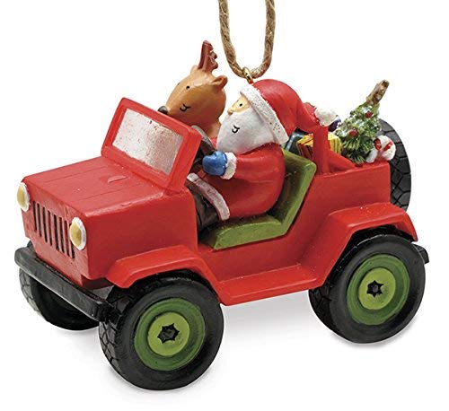 Photo 1 of Santa and Reindeer SUV Christmas Onament