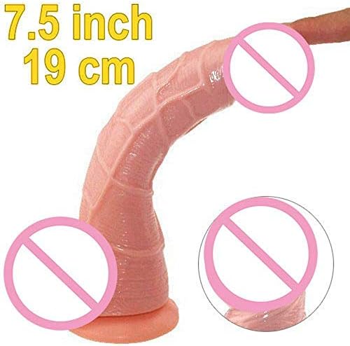 Science Toys 7.5 Inches Waterproof Product Women Big Silicone Huge Flexiblestrong Suction Cup Toy,Flesh