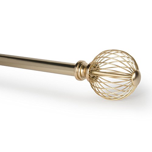 Ultra - refined cage in warm gold, curtain rod by sheffield home,…