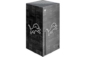 Skinit Decal Gaming Skin Compatible with Xbox Series X Console - Officially Licensed NFL Detroit Lions Black & White Design