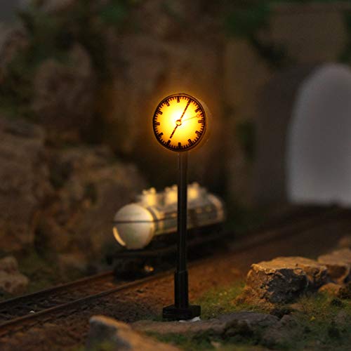LQS62HO Neu 3 STK. H0 Bahnhof Uhr Modell bahnleuchten DB Beleuchtung Lampe – Bild 3