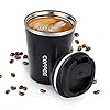 Geïsoleerde koffiekopje, Welltop herbruikbare koffiemok 380 ml/14 oz draagbare roestvrijstalen reismok dubbelwandige…