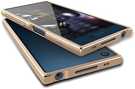 Szjay Ultra Thin Deluxe Metal Aluminum Alloy Frame Bumper Case Cover for Sony Xperia XZ (Light Gold)