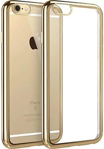 Romandar Twinkler Series 4.7-Inch Anti-Scratch Soft TPU Bumper Silicone Case with Electroplate Frame for iPhone 6 6s – Gold