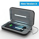 PhoneSoap 3 UV Cell Phone Sanitizer and Dual Universal Cell Phone Charger | Patented and Clinically Proven UV Light Sanitizer | Cleans and Charges All Phones - Black