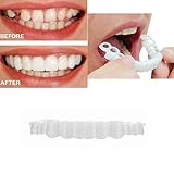 Kanzd Simulation Teeth Top,2PCS Cosmetic Dentistry Snap On Smile Comfort Fit Flex CosmeticTeeth Comfortable Denture Care 2018 Hot (Bottom Teeth)