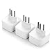 Brazil Adapter, BESTEK Grounded Brazil Adapter US to Brazil Travel Adapter Plug Kit with Universal Outlet - Type N - 2500W 10A 250V Max - 3 Pack