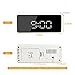 Locisne Digital Alarm Clock with LED Display Smart Snooze, Sleep Timer, Portable Modern Battery Operated Cell Phone USB Charge Port, Auto Dimmer, for Home, Office Bedroom, Dormitory (White)