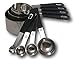8 Piece Measuring Cups and Spoons Set with Silicone Easy Grip Handles by plumwood and vine (Black)