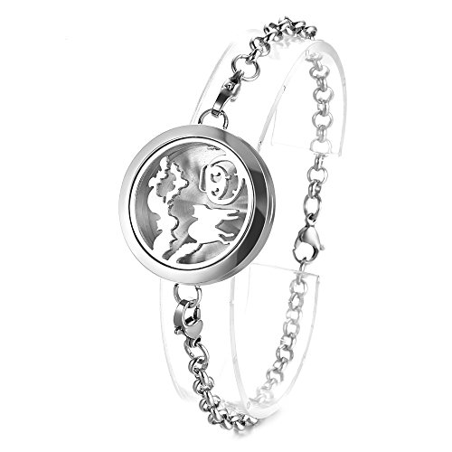 Halloween Interchangeable Locket Bracelet Stainless Steel Bangle VA-726 Pack of 10pcs (18cm bracelet)