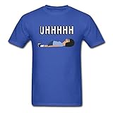RoyTackitt Men's Tina UHHHHH T-Shirt Blue Medium