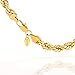 Lifetime Jewelry Gold Chain Bracelets for Men and Women [ 7mm Rope Chain ] - Diamond Cut Gold Bracelet with Up to 20X More 24k Real Gold Plating Than Other Bracelets - Hypoallergenic 7 8 and 9 inches