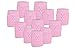 12 Single All Pink Pink Ribbon Breast Cancer Awareness Wrist Bands Wristbands