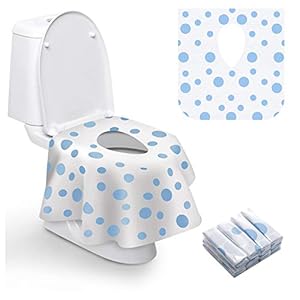 Toilet Seat Covers Disposable, Famard Extra Large Portable Potty Seat Covers for Toddlers, Soft and Waterproof Travel…