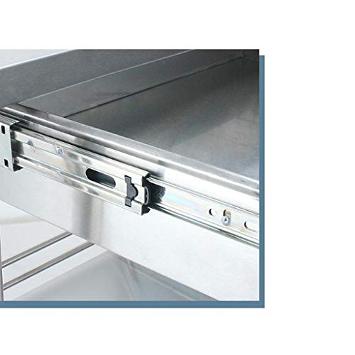 Trolley Medical Treatment Car Stainless Steel Instrument Table/Medical Vehicle Surgical Vehicle/Changing Vehicle Instrument Car/Double Drawer Beauty Car