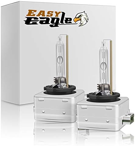 Easy Eagle 35W D3S/D3C 5000K Xenon HID Headlight Replacement Bulbs with Metal Stents Base (Pack of 2)