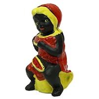 HomeCrafts4U Girl Statue Coin Bank Adult Kids Fund Save Black Lady Statue Metal Watermelon Cash Keeper Cute Vintage Money Novelty Fun Holder