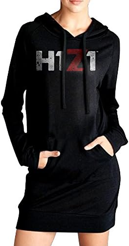 Xero Women H1Z1 King Of The Kill Sweatshirt Dress Pockets Tunic Top Black