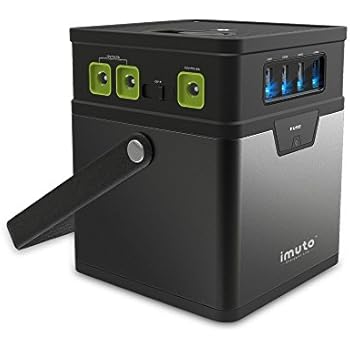 iMuto 185Wh/50000mAh Portable Generator Power Source Station with 8-Port DC/AC USB Output 5V/12-19V/115V, Rechargeable Battery Pack Power Supply for Laptop, Notebook, Tablet, iPhone, iPad, and Outdoor
