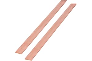 QOOMOG 2Pcs 1/8" x 1" C110 Copper Flat BAR 12" Long Solid 1/8" Plate Mill