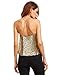 Verdusa Women's Spaghetti Straps Sequin Sparkle Tank Top Vest Tops