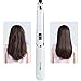 MaikcQ Titanium Infrared Flat Iron, Professional Hair Straightener with Digital LCD Display, Dual Voltage Adjustable Temp, Auto Shut-Off Salon Tool for All Hair Types -1 Inch White