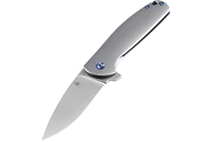 Kizer-Gemini Pocket Knife, S35VN Steel Blade Folding Knife, Titanium Handle Small EDC Knife for Men Women, Utility Knife with Pocket Clip for Camping Hiking Hunting Ki3471