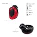 Bluetooth earbuds,Bpuls wireless headphones V4.1 Mini Invisible Car and sport Headset [Magnetic Charging] Single In Ear Earpiece Smallest Wireless Bluetooth Earbud Earphone with HD Mic (Red)