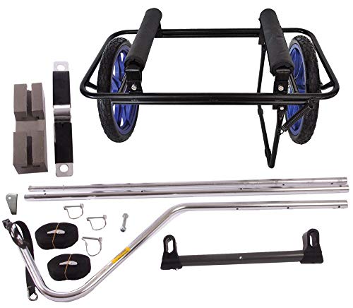 Seattle Sports Go!Cart Center Cart + Bike Trailer for Kayaks, Paddle Boards, and Canoes (Renewed)